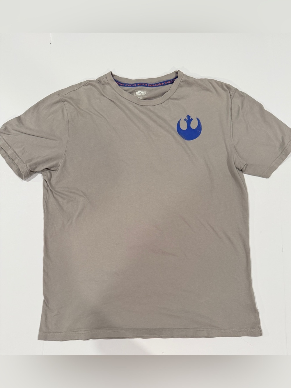Star Wars Short Sleeve Tee in Gray with Blue Rebel Icon (0027)